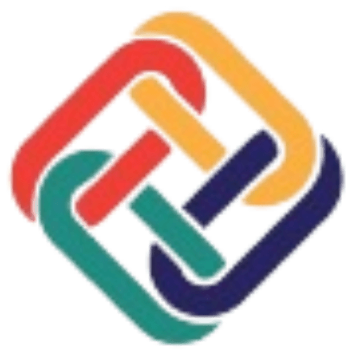 A Logo Chain In Multi Color Patterns