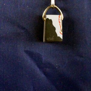 Padlock on dark blue textured background.