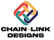Chain Link Design Logo On Transparent Background