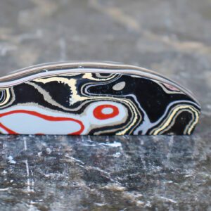 Finished Piece of Fordite - Military Fordite - 56.82mm x 17.19mm x 10.42mm (F-015)