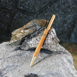 Willow Wood Pen - Gold/Light Brown     (P-016)