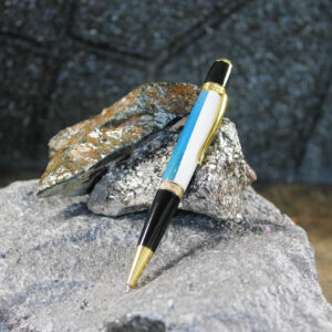 Resin Pen - Gold/Black/Blue/ White     (P-017)