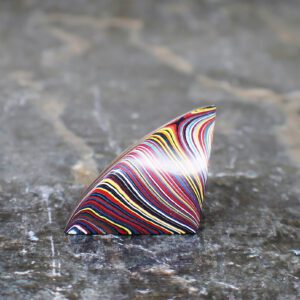 Finished Piece of Fordite - Corvette Fordite - 41.59mm x 21.51mm x 10.25mm        (F-024)
