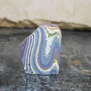 Finished Piece of Fordite - Corvette Fordite - 62.20mm x 48.53mm x 12.99mm (F-025)