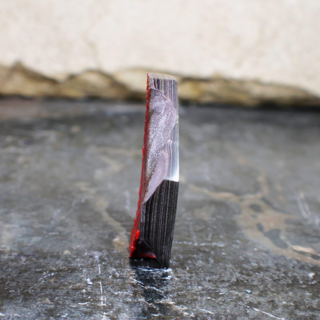 Finished Piece of Fordite - Corvette Fordite - 62.20mm x 48.53mm x 12.99mm (F-025) - Image 4