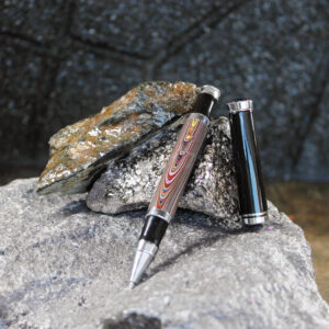 Corvette Fordite Pen - Black / Chrome     (P-072)