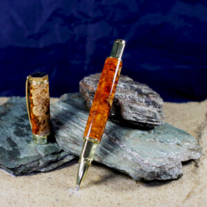 Red Amboyna Pen - Gold/Brown       (P-082)