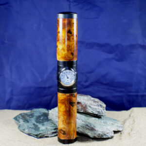 Red Amboyna Humidor - Black/Wood       (P-083)
