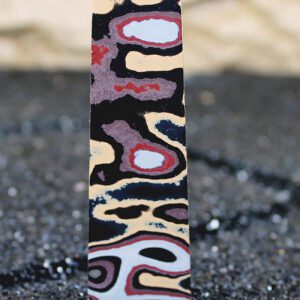 Vertical colorful layered patterned block