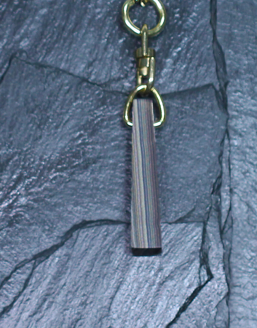 Fordite Keychain - Corvette Fordite - 40.85mm x 8.46mm x 7.52mm (3250) - Image 5