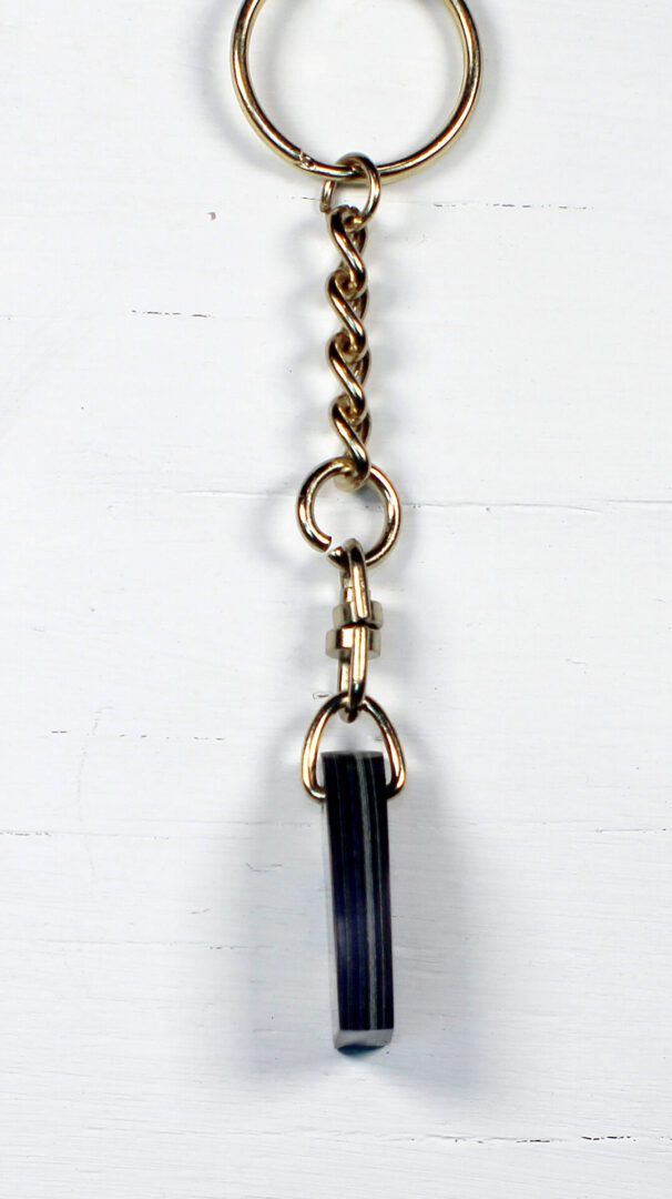 Fordite Keychain - Corvette Fordite - 30.44mm x 15.7mm x 6.16mm (3277) - Image 4
