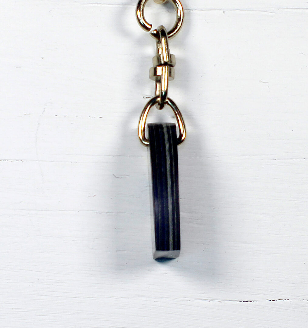 Fordite Keychain - Corvette Fordite - 30.44mm x 15.7mm x 6.16mm (3277) - Image 3