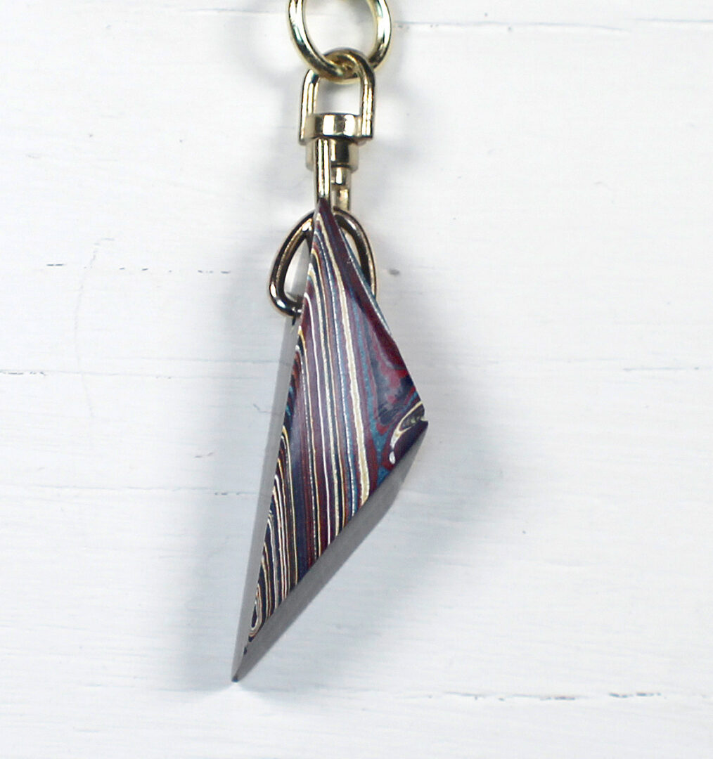 Fordite Keychain - Corvette Fordite - 42.53mm x 15.56mm x 12.65mm (3278) - Image 4