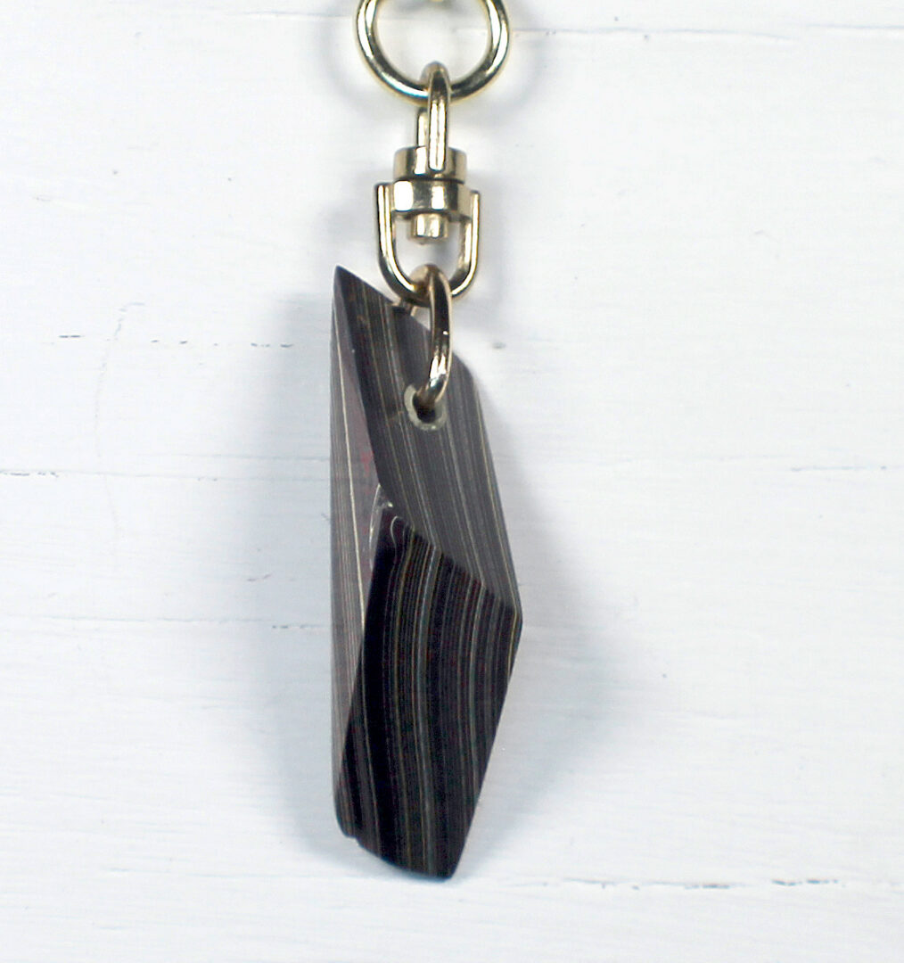 Fordite Keychain - Corvette Fordite - 42.53mm x 15.56mm x 12.65mm (3278) - Image 3