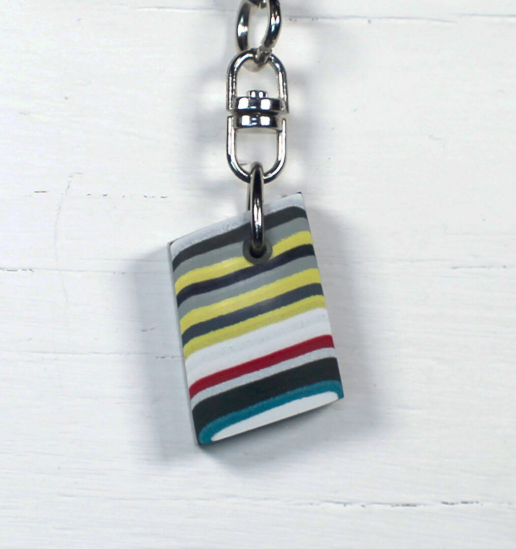 Fordite Keychain - 28.73mm x 21.01mm x 8.18mm (3286)