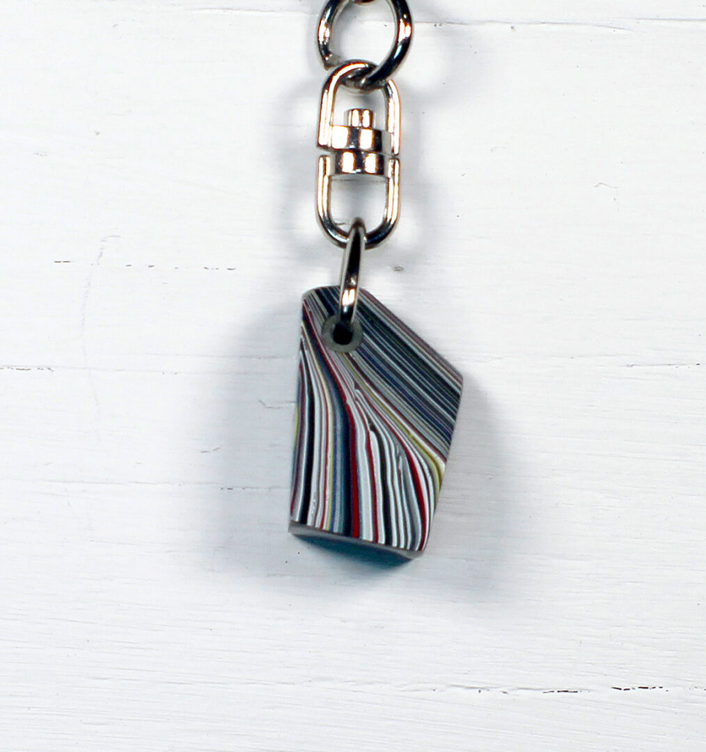 Fordite Keychain - 22.75mm x 13.62mm x 13.46mm (3287)