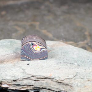 Finished Piece of Fordite - Corvette Fordite - 21.48mm x 16.86mm x 16.66mm       (F-030)