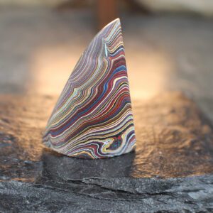 Finished Piece of Fordite - Corvette Fordite - 46.51mm x 17.22mm x 13.73mm     (F-037)