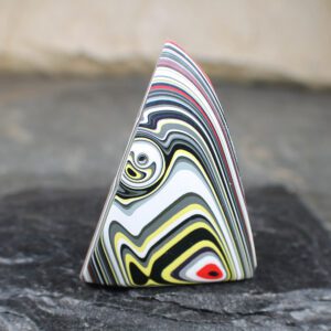 Finished Piece of Fordite - 59.75mm x 22.24mm x 9.25mm     (F-038)