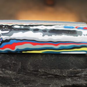 Finished Piece of Fordite - 78.45mm x 22.23mm x 17.81mm     (F-039)