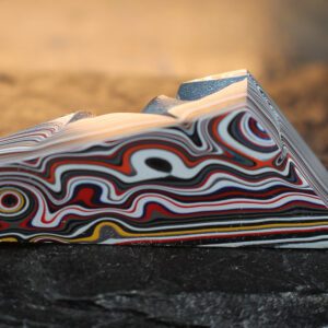 Finished Piece of Fordite - 53.49mm x 19.46mm x 14.03mm     (F-041)