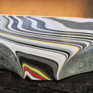 Finished Piece of Fordite - 68.61mm x 24.62mm x 11.42mm     (F-044)