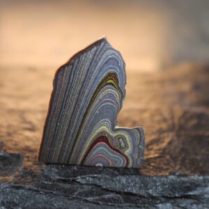 Finished Piece of Fordite - Corvette Fordite - 30.11mm x 24.2mm x 5.58mm     (F-047)
