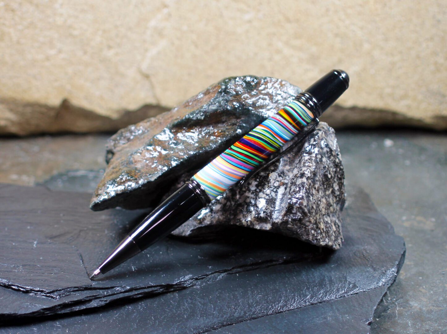 Premium Fordite Pen - Gun Metal/Black/Premium Fordite (P-086) - Image 4