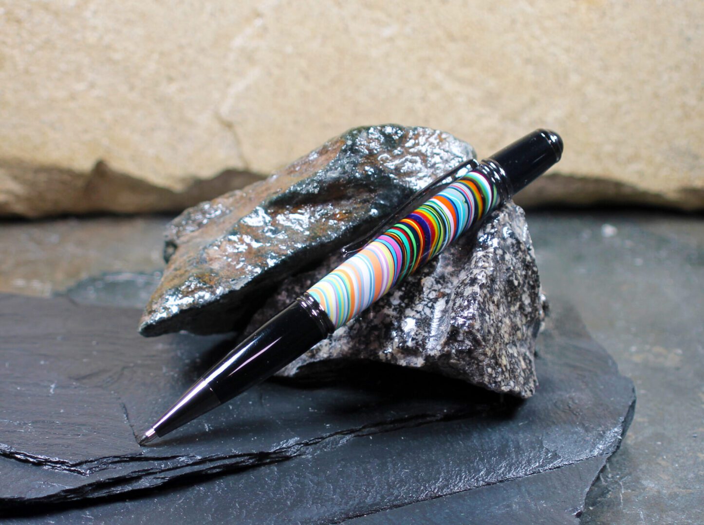 Premium Fordite Pen - Gun Metal/Black/Premium Fordite (P-086) - Image 3