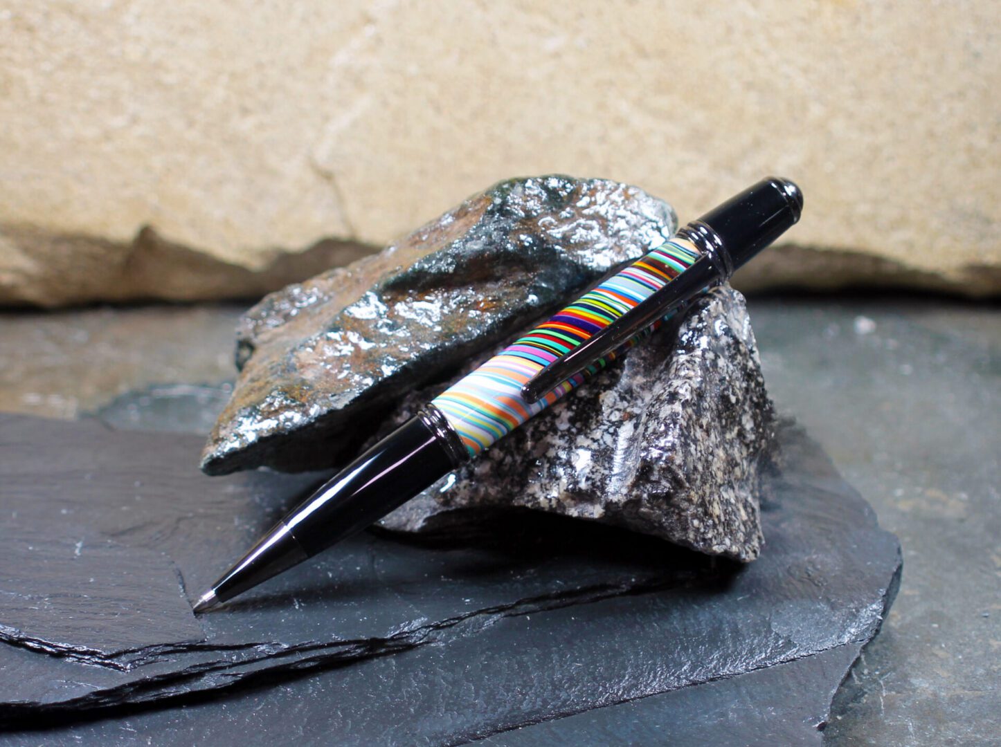 Premium Fordite Pen - Gun Metal/Black/Premium Fordite (P-086) - Image 2