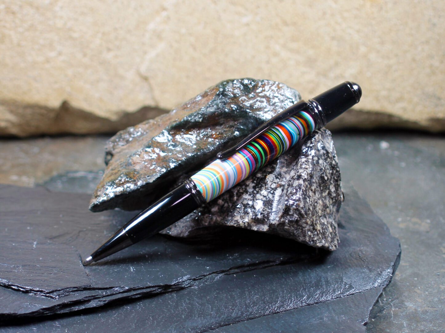 Premium Fordite Pen - Gun Metal/Black/Premium Fordite (P-086)