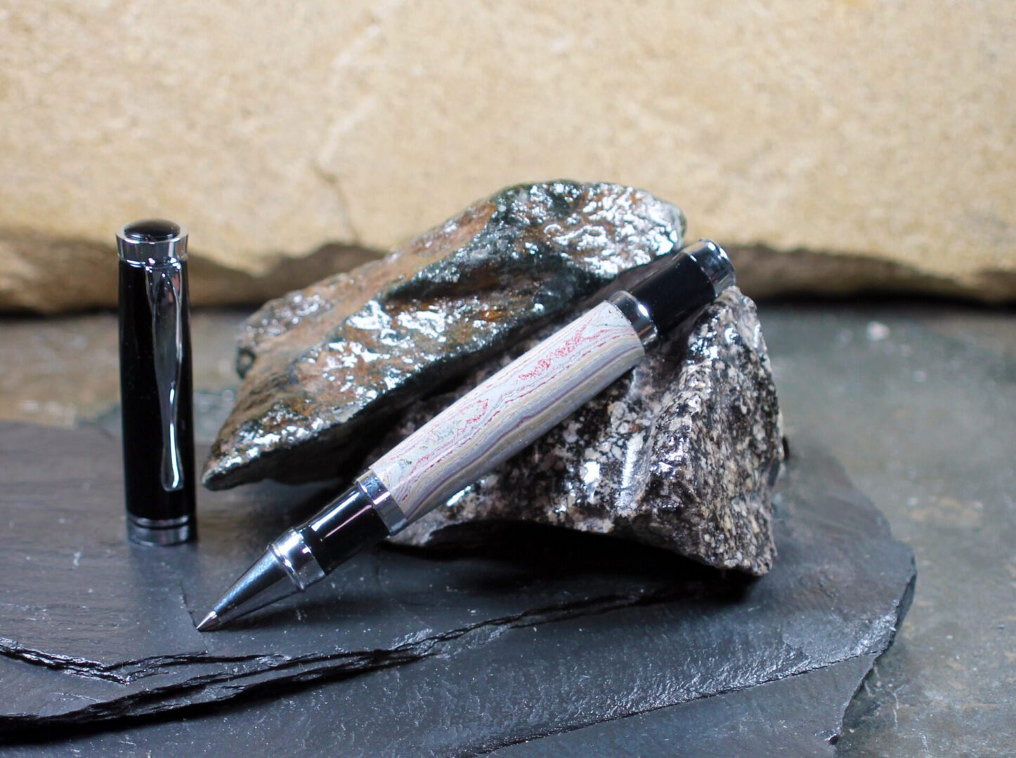 Premium Fordite Pen - Black / Chrome / Fordite (P-088) - Image 8