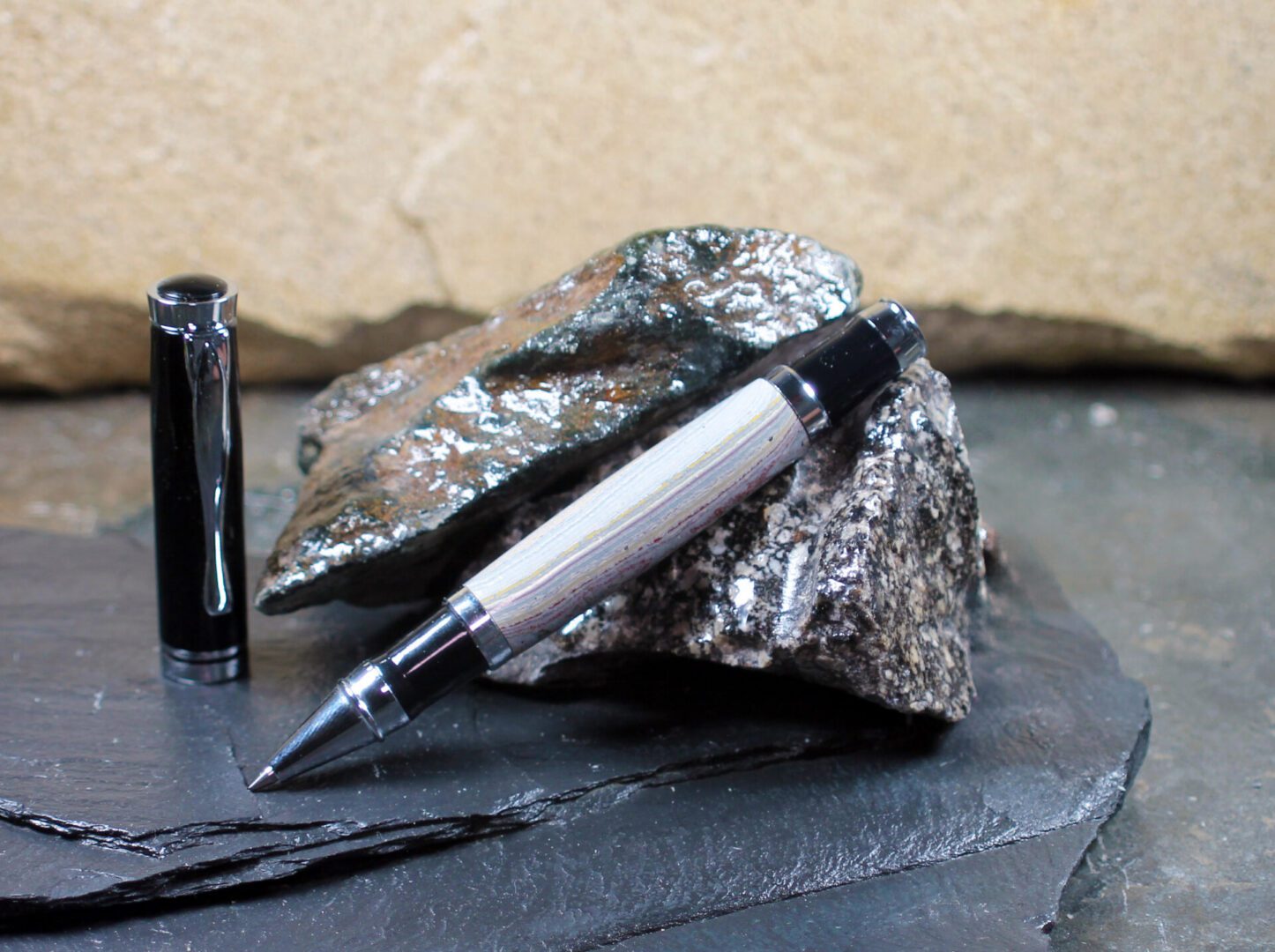 Premium Fordite Pen - Black / Chrome / Fordite (P-088) - Image 7