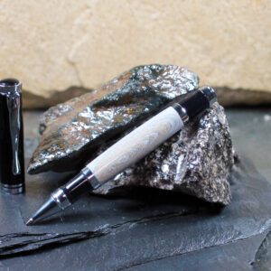 Premium Fordite Pen - Black / Chrome / Fordite (P-088)