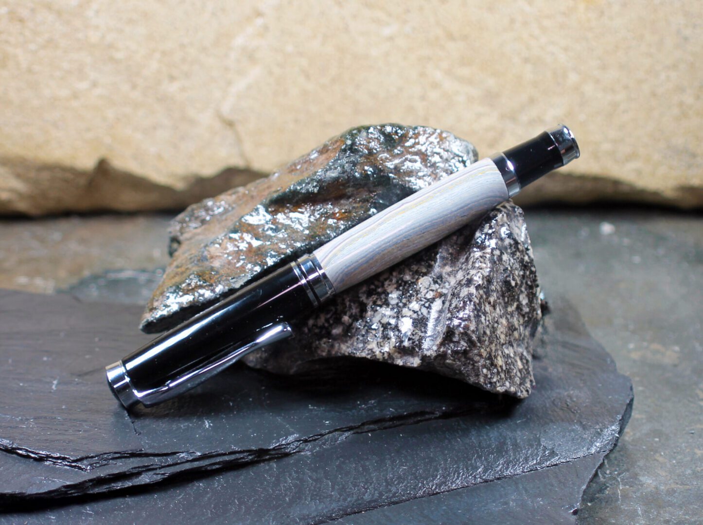Premium Fordite Pen - Black / Chrome / Fordite (P-088) - Image 5
