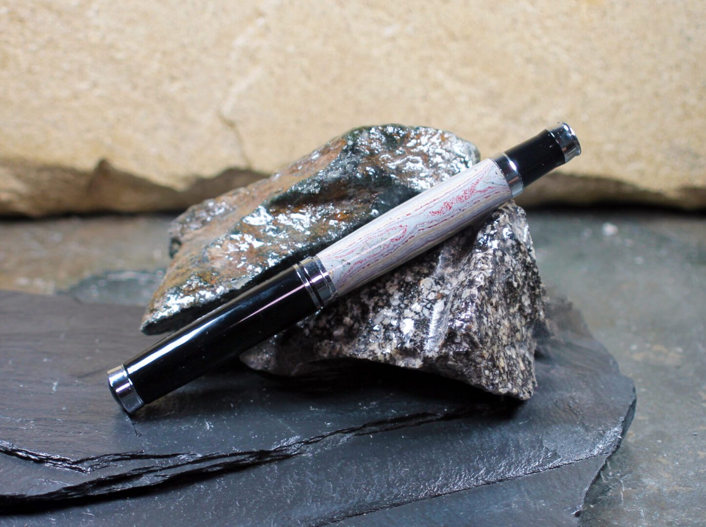 Premium Fordite Pen - Black / Chrome / Fordite (P-088) - Image 4